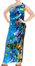 Load image into Gallery viewer, la-leela-soft-light-swimwear-women-wrap-beach-sarong-digital-78x39-blue_6766
