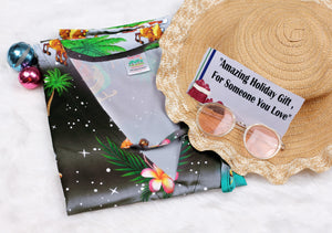 LA LEELA Christmas Santa claus Bikini Cover Up Women OSFM 14-28[L-4X] Black_2138