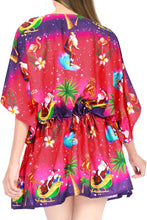 Load image into Gallery viewer, LA LEELA Christmas Santa claus Spring Summer Cover Up OSFM 14-28[L-4X] Pink_2139