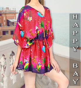 LA LEELA Christmas Santa claus Spring Summer Cover Up OSFM 14-28[L-4X] Pink_2139