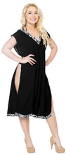 Load image into Gallery viewer, Women&#39;s Loose Beach Dress Swimwear Swimsuit Bikini Cover up Open sided Black