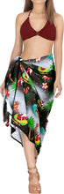 Load image into Gallery viewer, LA LEELA Christmas Hawaiian Beach Pareo Girls Sarong santa 78&quot;X39&quot; Black_3305