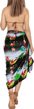 Load image into Gallery viewer, LA LEELA Christmas Hawaiian Beach Pareo Girls Sarong santa 78&quot;X39&quot; Black_3305
