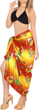 Load image into Gallery viewer, LA LEELA Women Plus Size Beach Swimsuit Sarong Swimwear Cover Up Tie Full Long J