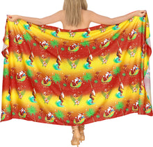 Load image into Gallery viewer, LA LEELA Women Plus Size Beach Swimsuit Sarong Swimwear Cover Up Tie Full Long J