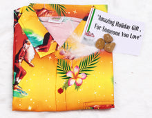Load image into Gallery viewer, LA LEELA Men&#39;s Casual Beach hawaiian Shirt Aloha Christmas Santa front Pocket Short sleeve Orange_W581