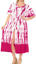 Load image into Gallery viewer, la-leela-casual-dress-beach-cover-up-rayon-tie-dye-cover-up-womens-swimsuit-skirt-Pink_C95
