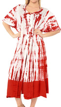 Load image into Gallery viewer, LA LEELA Women&#39;s One Size Beach Tunic Top Swing T- Loose Dress Hand Tie Dye Orange