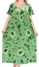 Load image into Gallery viewer, la-leela-rayon-tie-dye-maxi-tube-halter-casual-dress-beach-cover-upes-top-womens-green-123-plus-size