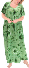Load image into Gallery viewer, la-leela-rayon-tie-dye-maxi-tube-halter-casual-dress-beach-cover-upes-top-womens-green-123-plus-size