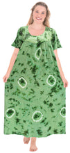 Load image into Gallery viewer, la-leela-rayon-tie-dye-maxi-tube-halter-casual-dress-beach-cover-upes-top-womens-green-123-plus-size