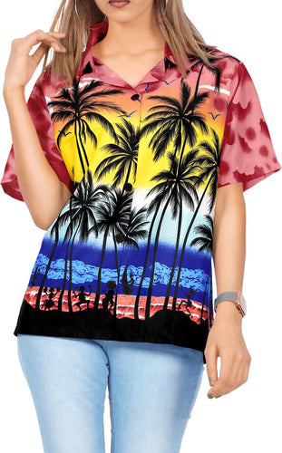 Women Hawaiian Shirt Beach Blouses Tank Top Aloha Casual Holiday Regular Fit