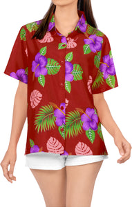 la-leela-womens-hawaiian-hibiscus-relaxed-fit-beach-aloha-tropical-beach-short-sleeve-blouse-printed-shirt-red