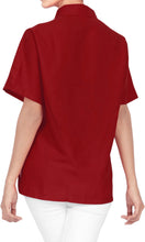 Load image into Gallery viewer, LA LEELA Men&#39;s Beach Hawaiian casual Aloha Button Down Short Sleeve shirt Red_X527