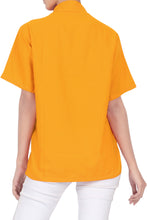 Load image into Gallery viewer, LA LEELA Men&#39;s Beach Hawaiian casual Aloha Button Down Short Sleeve shirt Orange_X526