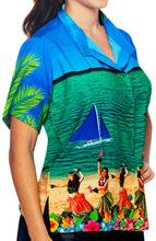 Load image into Gallery viewer, la-leela-womens-beach-casual-hawaiian-blouse-short-sleeve-button-down-shirt-multicolor-dr052