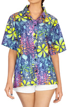 Load image into Gallery viewer, Ladies Hawaiian Shirt Beach Top Casual Tank Blouses Aloha Holiday Button Down