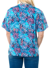 Load image into Gallery viewer, la-leela-womens-beach-casual-hawaiian-blouse-short-sleeve-button-down-shirt-multicolor-drt