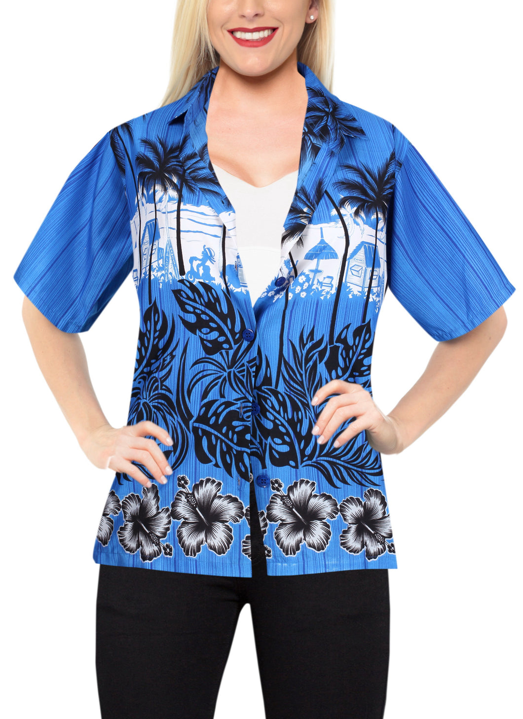 la-leela-womens-palm-tree-print-relaxed-fit-beach-hawaiian-aloha-tropical-short-sleeve-blouse-shirt-brilliant-blue