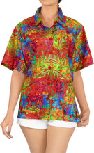 Load image into Gallery viewer, Ladies Hawaiian Shirt Beach Top Casual Tank Blouses Aloha Holiday Button Down