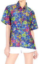 Load image into Gallery viewer, Ladies Hawaiian Shirt Beach Top Casual Tank Blouses Aloha Holiday Button Down