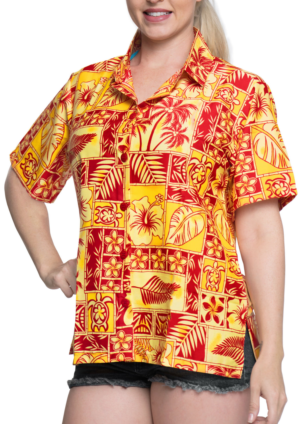 la-leela-womens-exotic-hawaiian-relaxed-fit-aloha-tropical-beach-short-sleeve-blouse-printed-shirt-yellow-red