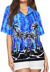 Hawaiian Shirt Ladies Beach Top Blouses Tank Casual Aloha Holiday Boyfriend