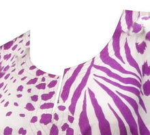 Load image into Gallery viewer, la-leela-cover-ups-animal-printed-beach-swim-caftan-purple