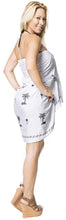 Load image into Gallery viewer, la-leela-womens-bikini-wrap-cover-up-swimsuit-dress-sarong-solid-5-one-size