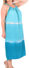 Load image into Gallery viewer, Women&#39;s Tie Dye Beachwear Sleeveless Rayon Loose Caftan Plus Cover up Turquoise