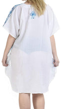 Load image into Gallery viewer, la-leela-rayon-solid-womens-caftan-kimono-nightgown-dress-beachwear-cover-up