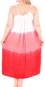 Women's Beachwear Tie Dye Swimwear Rayon Sleep wear Caftan Multi Plus Cover ups