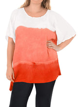 Load image into Gallery viewer, Casual Loose Fit Plus Size Kimono Loose Beachwear Women&#39;s Top Orange 14 - 18