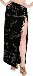 LA LEELA Beach Bikini Cover up Wrap Women Bathing Suit Sarong Solid ONE Size