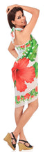 Load image into Gallery viewer, la-leela-sheer-chiffon-swimsuit-scarf-deal-dress-sarong-printed-72x42-red_5585