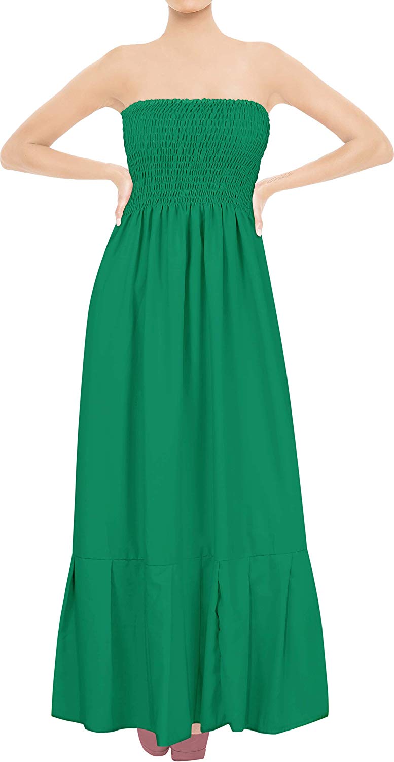 blue dress for baby girl LA LEELA Women's One Size Beach Dress Tube Dress One Size