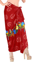 Load image into Gallery viewer, LA LEELA Women&#39;s Swimsuit Cover Up Sarong Bikini Swimwear Beach Cover-Ups Wrap Skirt Large Maxi ZM