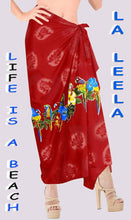 Load image into Gallery viewer, LA LEELA Women&#39;s Swimsuit Cover Up Sarong Bikini Swimwear Beach Cover-Ups Wrap Skirt Large Maxi ZM