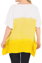 Load image into Gallery viewer, Casual Loose Fit Plus Size Kimono Loose Beachwear Women&#39;s Top Yellow 14 - 18