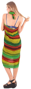 LA LEELA Swimsuit Cover-Up Sarong Beach Wrap Skirt Hawaiian Sarongs for Women Plus Size Large Maxi FI