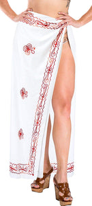 la leela beachwear sarong pareo hawaiian dresses & shirts LA LEELA Sea Printed Sheer Beach Swim Hawaiian Sarong Cover ups Pareo