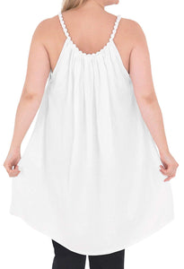 Women's Beachwear Plus Size Lounger Kimono Blouse Bikini Cover ups Dresses White