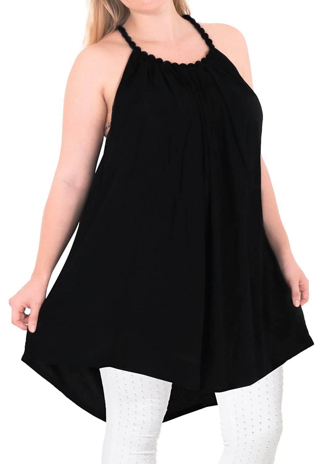 Women's Plain Designer Tunic Beachwear Loose Fit Plus Size Casual  14 - 18W