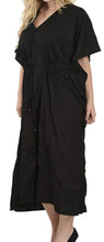 Load image into Gallery viewer, LA LEELA Rayon 8 Solid Women&#39;s Kaftan Style Beachwear Cover up Nightgown Dress