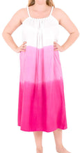 Load image into Gallery viewer, Womens Tie Dye Beachwear Sleeveless Rayon Casual Caftan Multi Plus Cover up Pink
