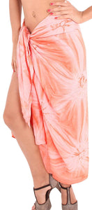 LA LEELA Swimsuit Cover-Up Sarong Beach Wrap Skirt Hawaiian Sarongs for Women Plus Size Short Half Mini I