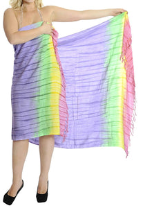 LA LEELA Women's Swimsuit Cover Up Sarong Bikini Swimwear Beach Cover-Ups Wrap Skirt Large Maxi GB