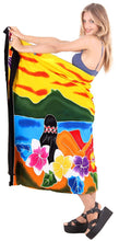 Load image into Gallery viewer, LA LEELA Womens Beach Swimsuit Cover Up Sarong Swimwear Cover-Up Wrap Skirt Plus Size Large Maxi FK