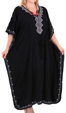 Load image into Gallery viewer, EVENING DRESS Rayon Women Beach Kimono Bikini SWIMSUIT Cover up SUNDRESS  Black