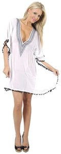 LA LEELA Bikini wear Swimsuit Beach Cardigan Coverup Women Dresses Embroidery